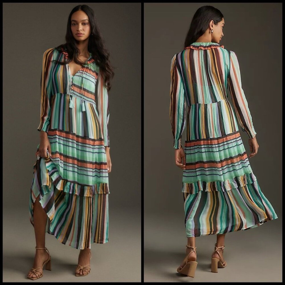 The Marais Printed Chiffon Maxi Dress - Size XXS